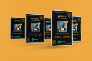 Spotify Music Streaming Award on wall picture