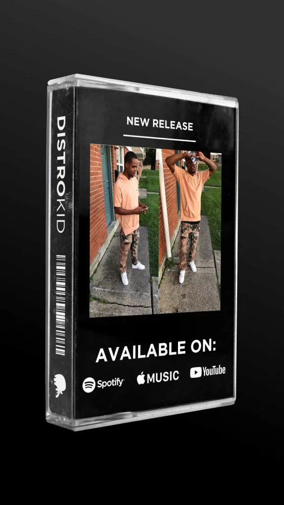Retro-style cassette cover featuring Carty Bandjos with the text "New Release" and streaming platforms Spotify, Apple Music, and YouTube.